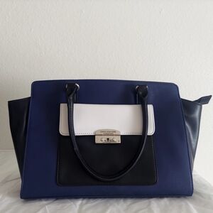 Jones New York Women's Color Block Navy/White/Black Purse Hand Bag
